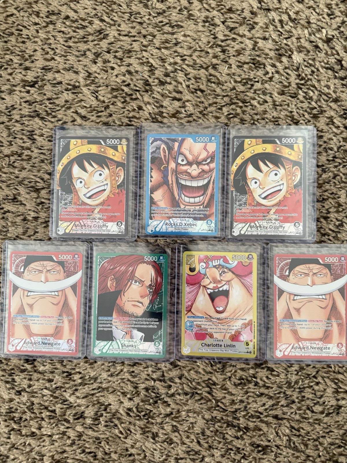 One piece OP-17 The Worlds Strongest Warriors English alt art card lot