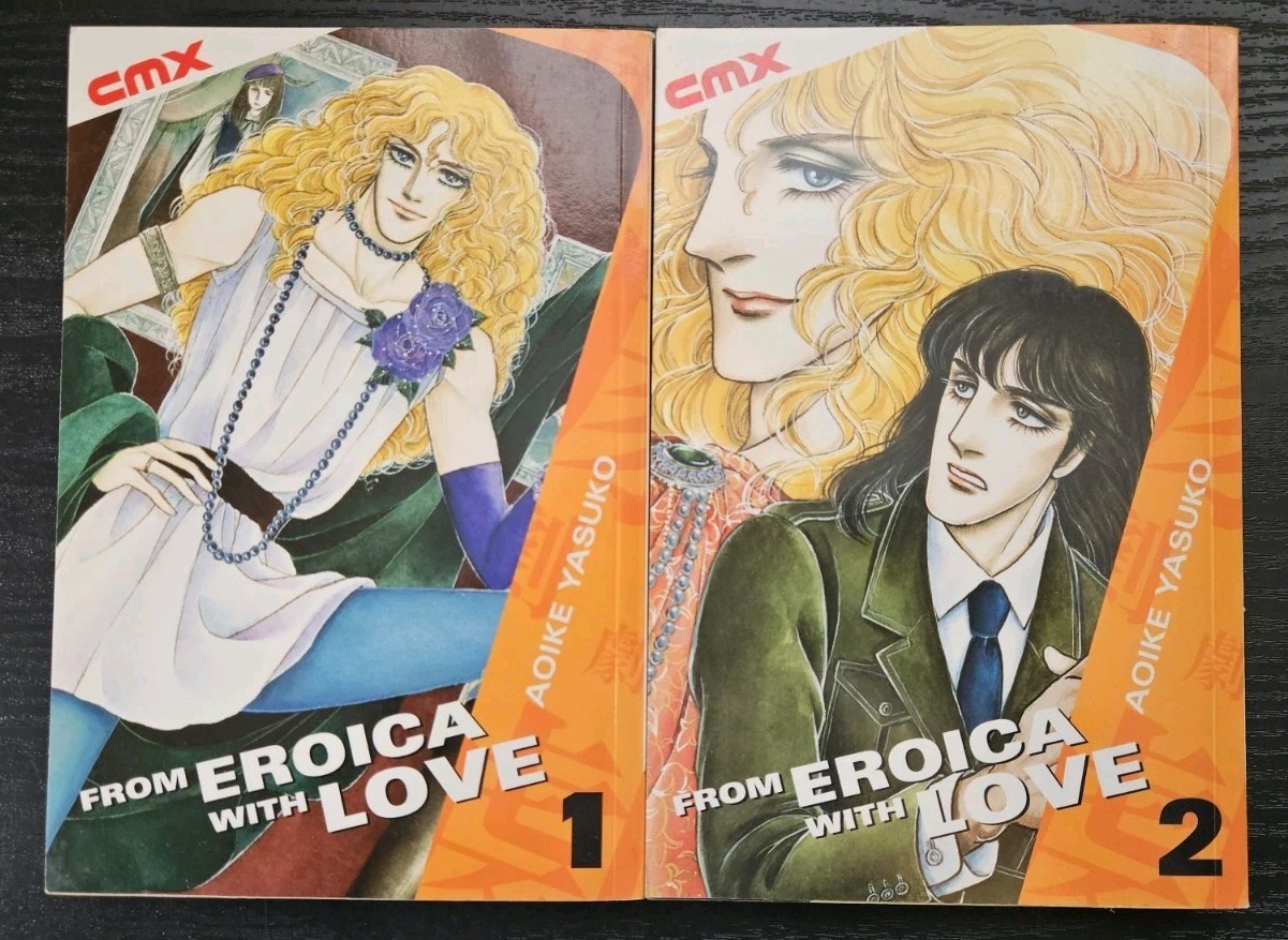 Manga From Eroica With Love Vol 1 & 2 English Volumes CMX Rare Aoike Yasuko