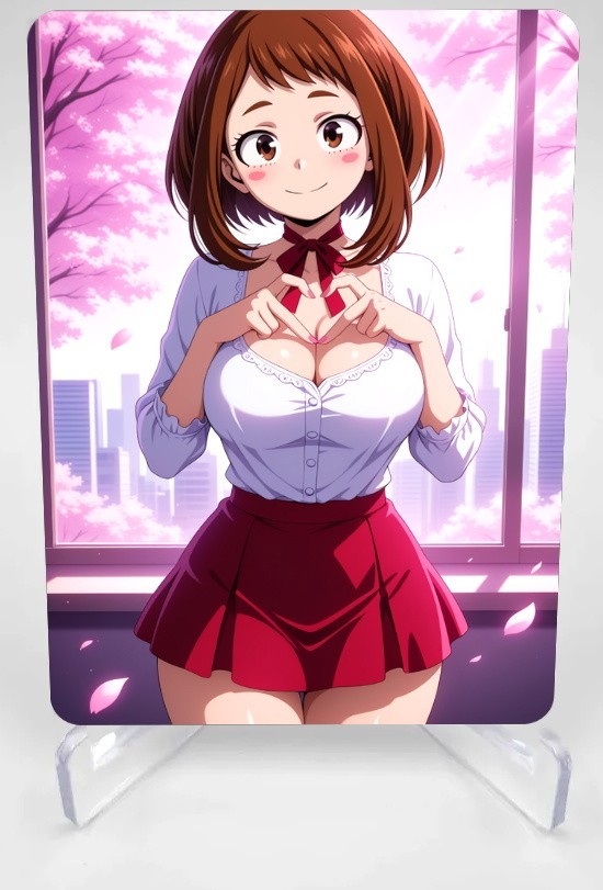Stampa artistica anime Ochaco Uraraka - Card/4x6/5x7 Waifu da collezione MHA-OCH-17