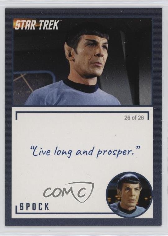 2020 Star Trek: The Original Series Archivi e iscrizioni Spock #2 wd7