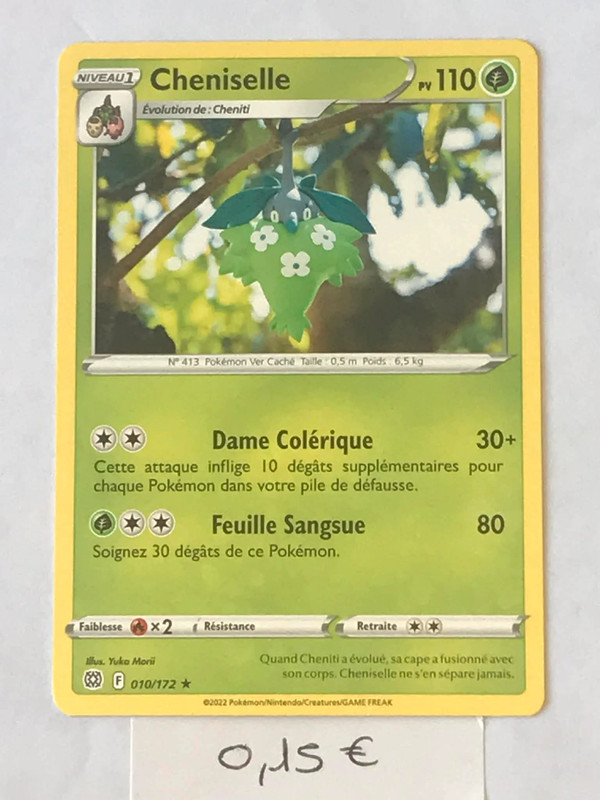 Carte Pokémon Cheniselle 010/172 - Epée et Bouclier - Stars Etincelantes FR