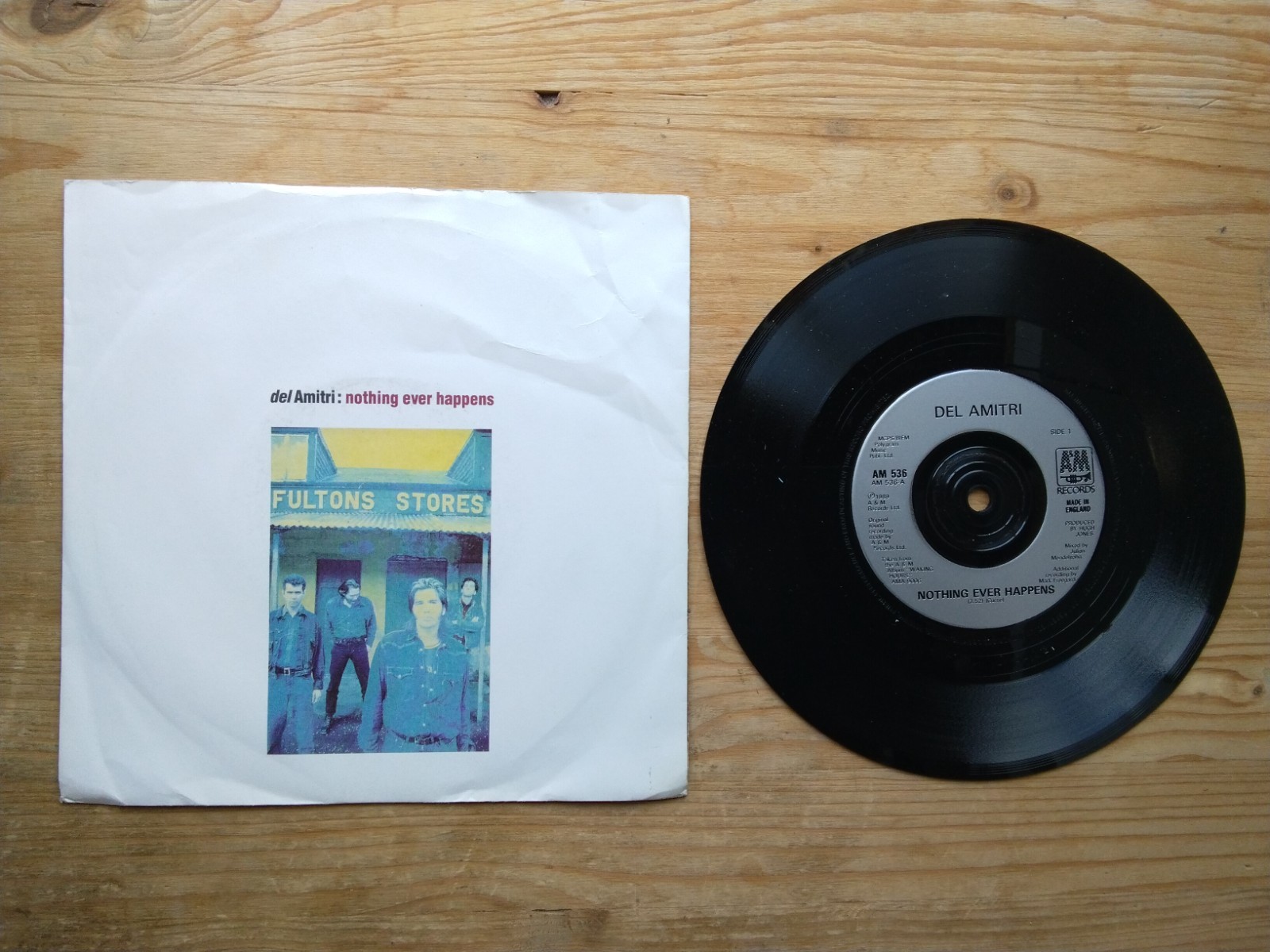 Del Amitri Nothing Every Happens Excellent 7" Single Vinyl Record AM536 (AK1)