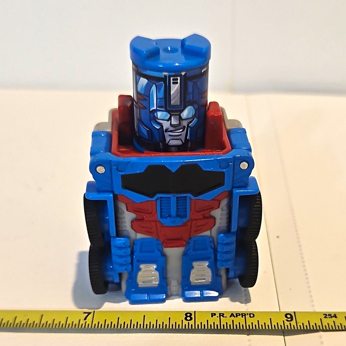 Robot Action Figure Giocattolo Plastica Blu Rosso Grigio Nero