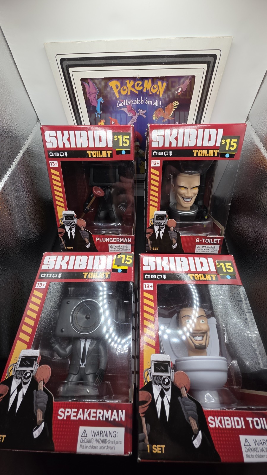 RARE Skibidi Toilet Col. Figure FULL Set of 4 Sealed 🔥Bonkers Toy Co. Skibidi G