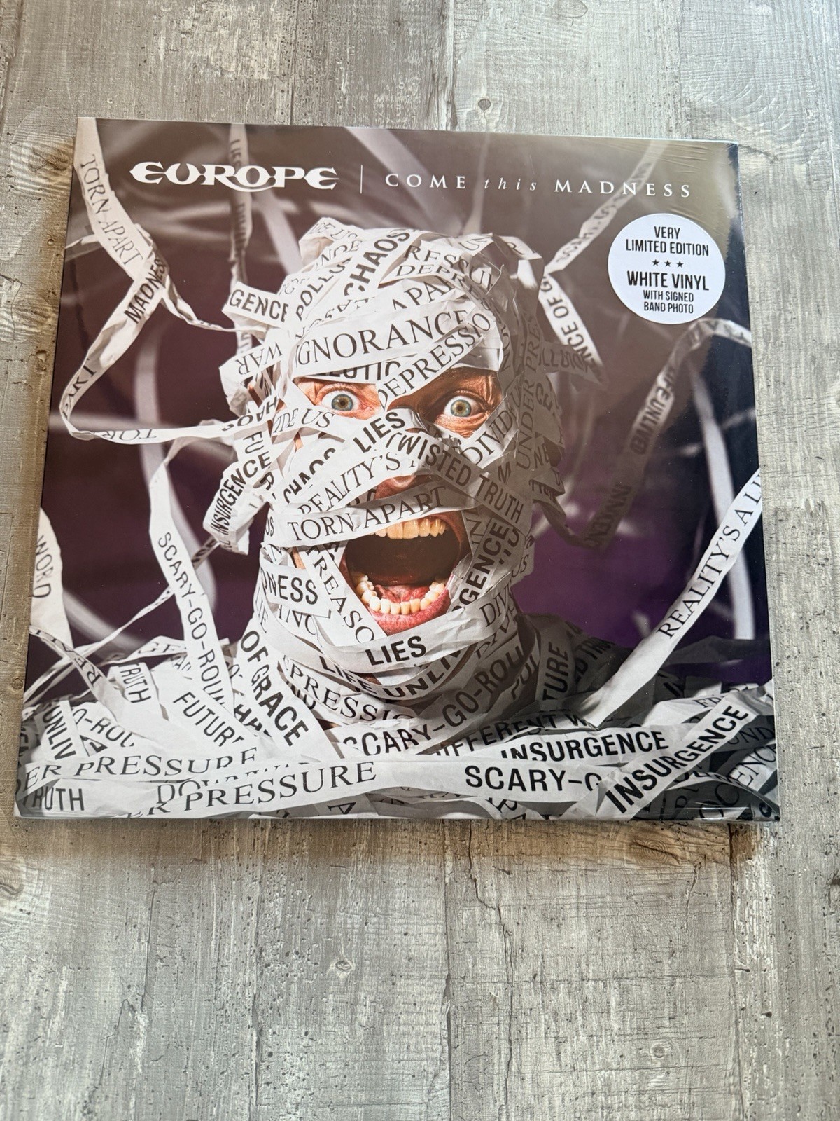 Europe Come This Madness White Vinyl Signed Autogramm New