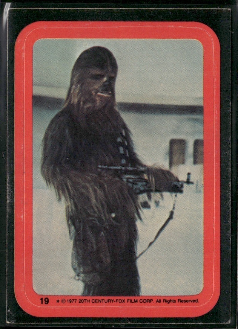 ⭐ 1977 Topps Star Wars Series 2 Stickers Chewbacca #19 VG