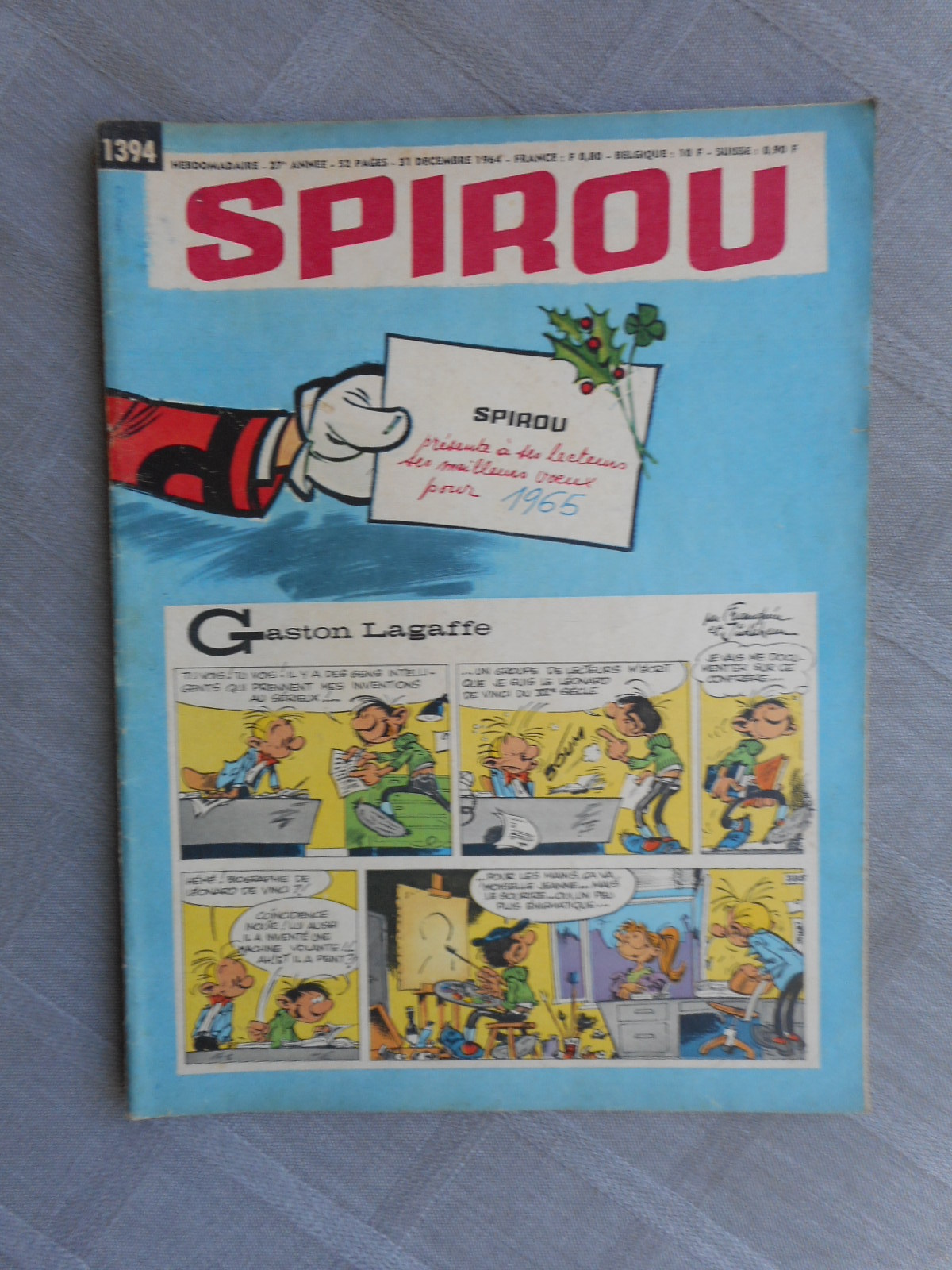 Hebdo Spirou N°1394 Stato Corretto Senza Più Con Il Mini-Racconto