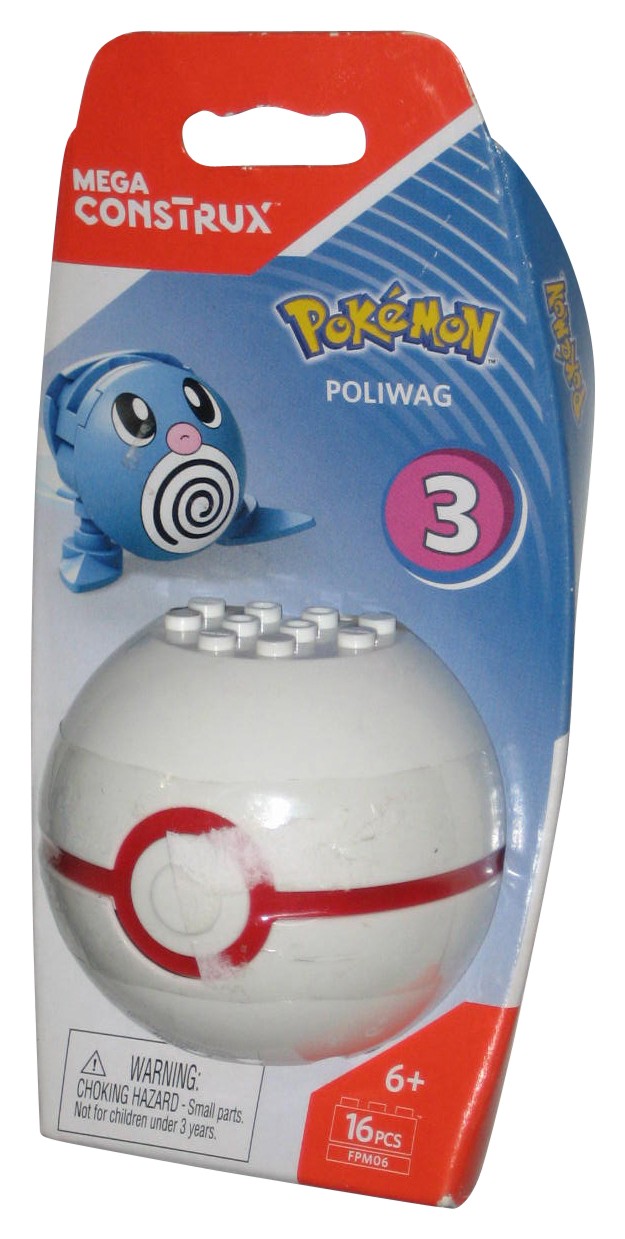 Pokemon Mega Construx (2017) Poliwag Pokeball Confezione Mini Figure