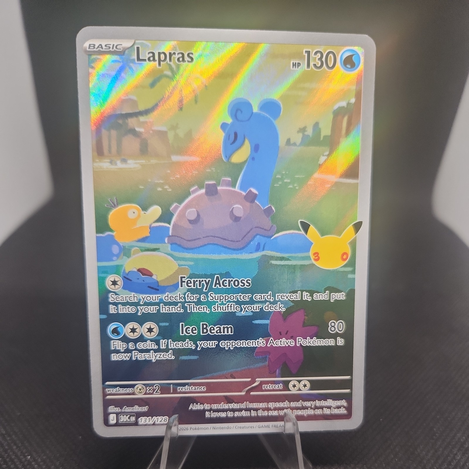 Lapras 131/128 Illustrazione Rara - Pokémon Set 30° Anniversario