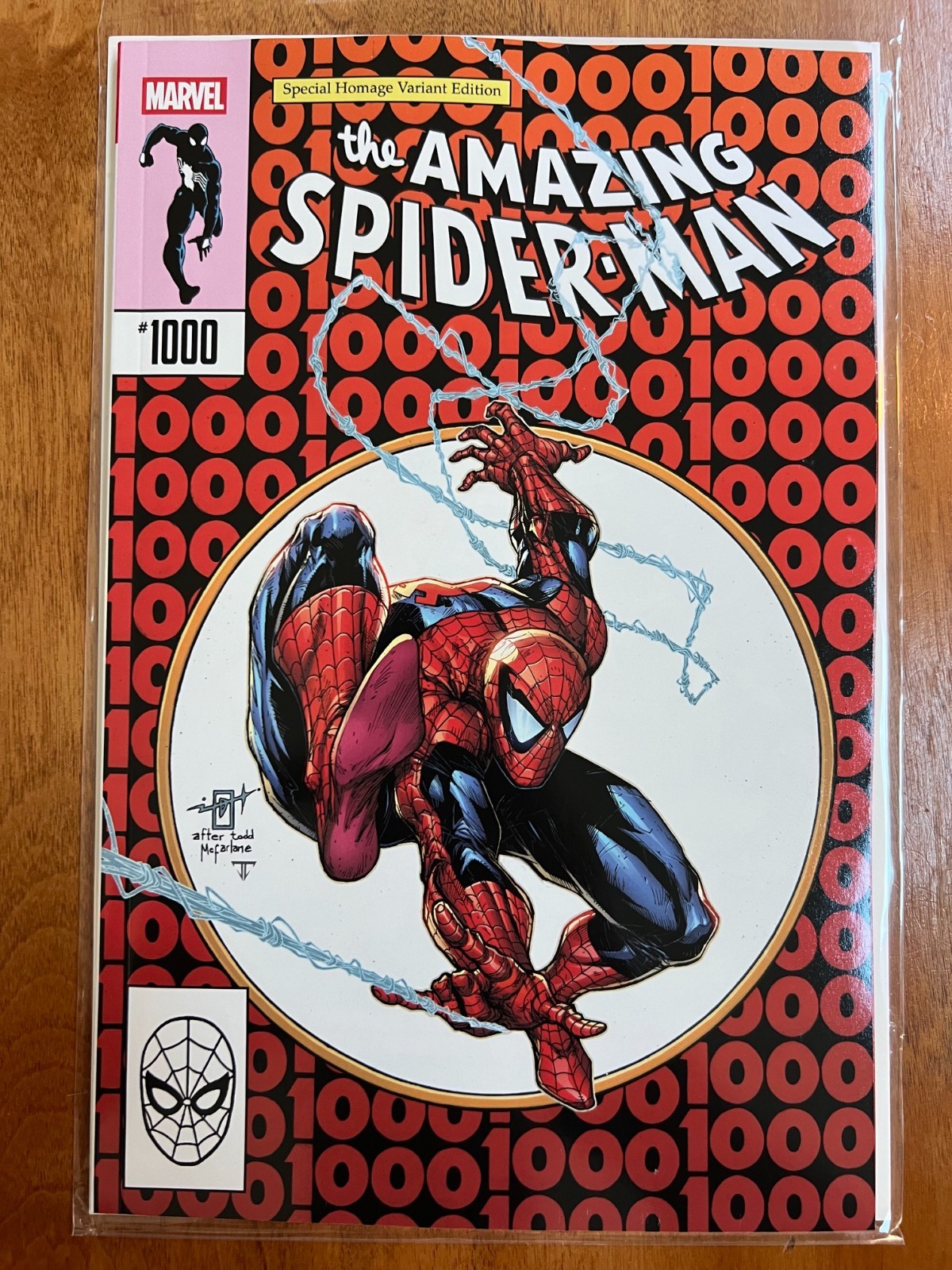 Amazing Spider-Man #1000 Jonathan Uribe NYCC 2026 Exclusive McFarlane Homage