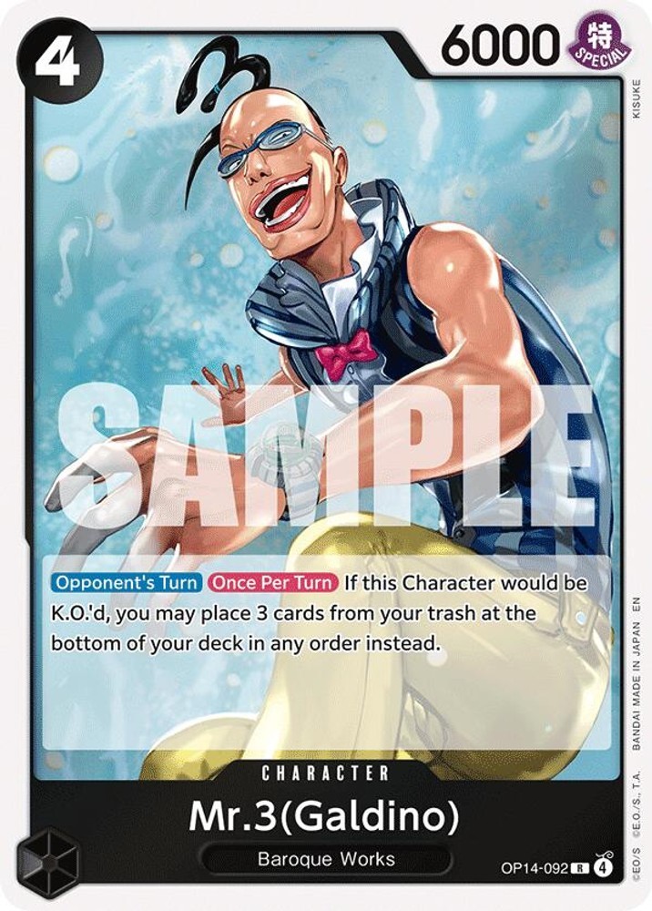 Mr.3(Galdino) [OP14-EB04 - OP14-092] Foil raro quasi nuovo