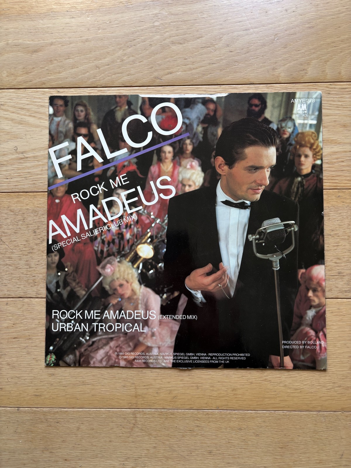 Falco Rock Me Amadeus Salieri Club Mix 12" Vinyl 1985 UK A&M AMYE278