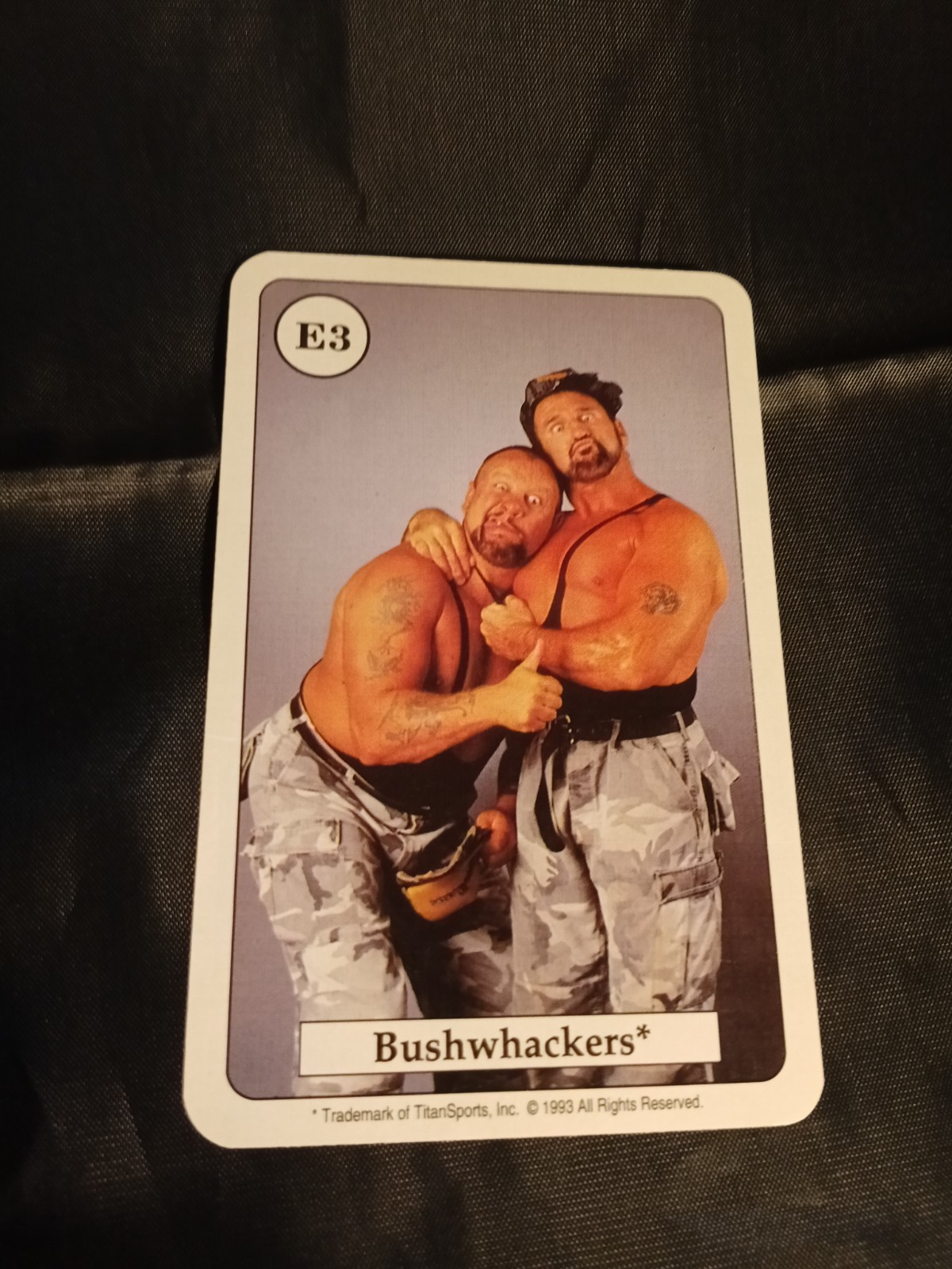 WWF 1993 Drop Kick Press Bushwhackers* #E3 germany quartetti card 