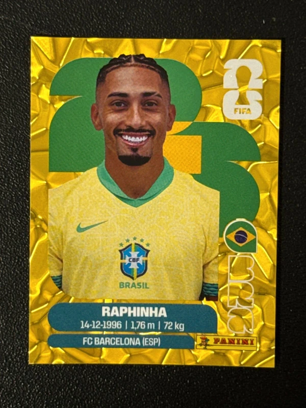 Cromo Raphinha Gold Crumple mundial 2026