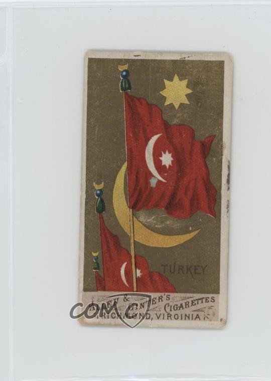 1887 Allen & Ginter Bandiere di tutte le nazioni titolo ad arco retro Turchia 04le