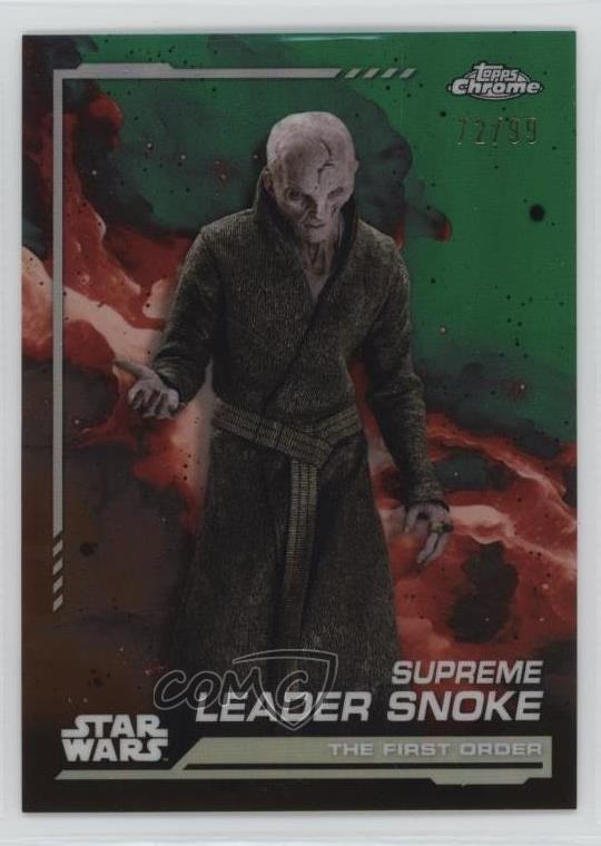 2024 Chrome Star Wars Kashyyyk Green Refractor 72/99 Supreme Leader Snoke 1cc7