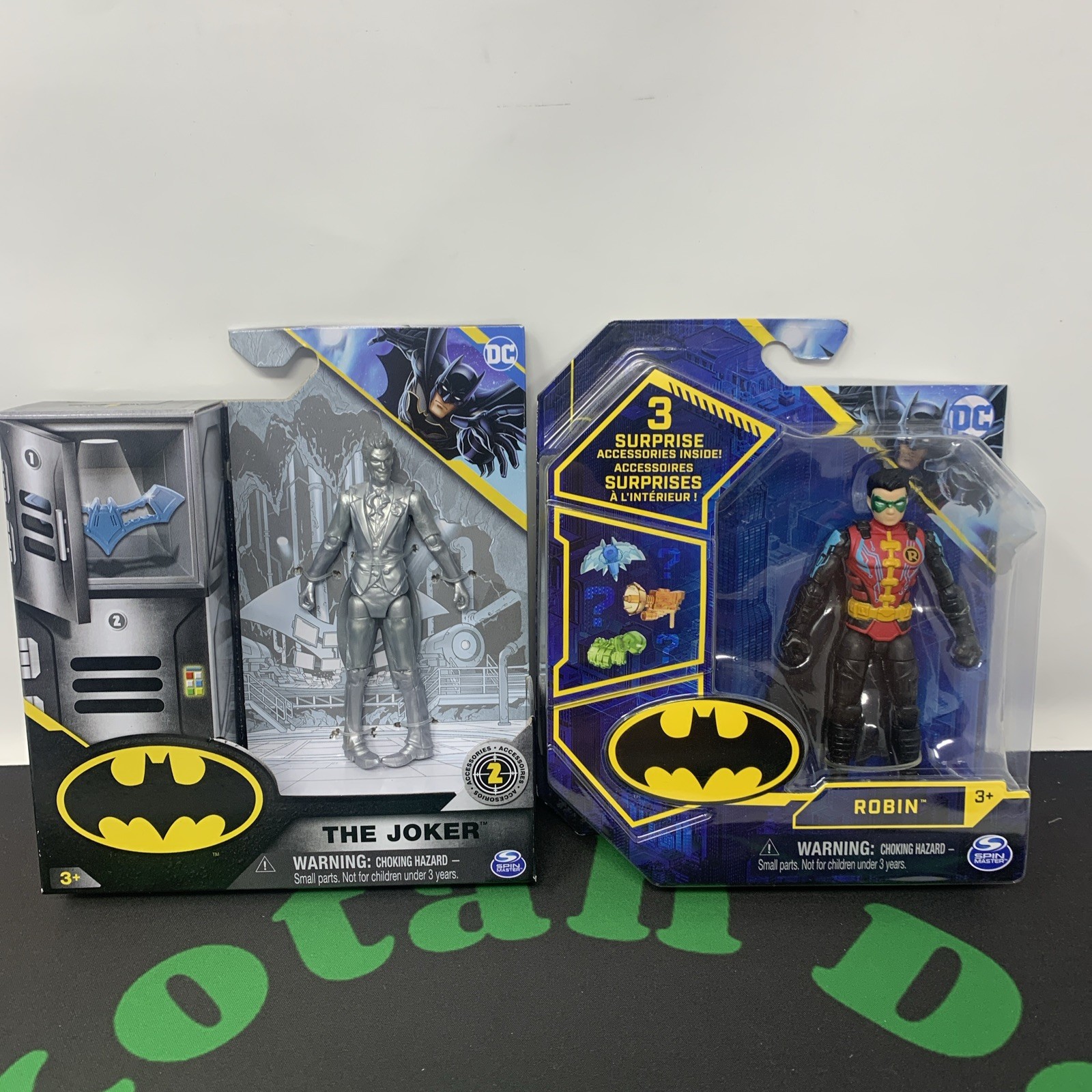 DC Comics Metallic Joker Robin Lotto Action Figure Spin Master 4” Batman Villain