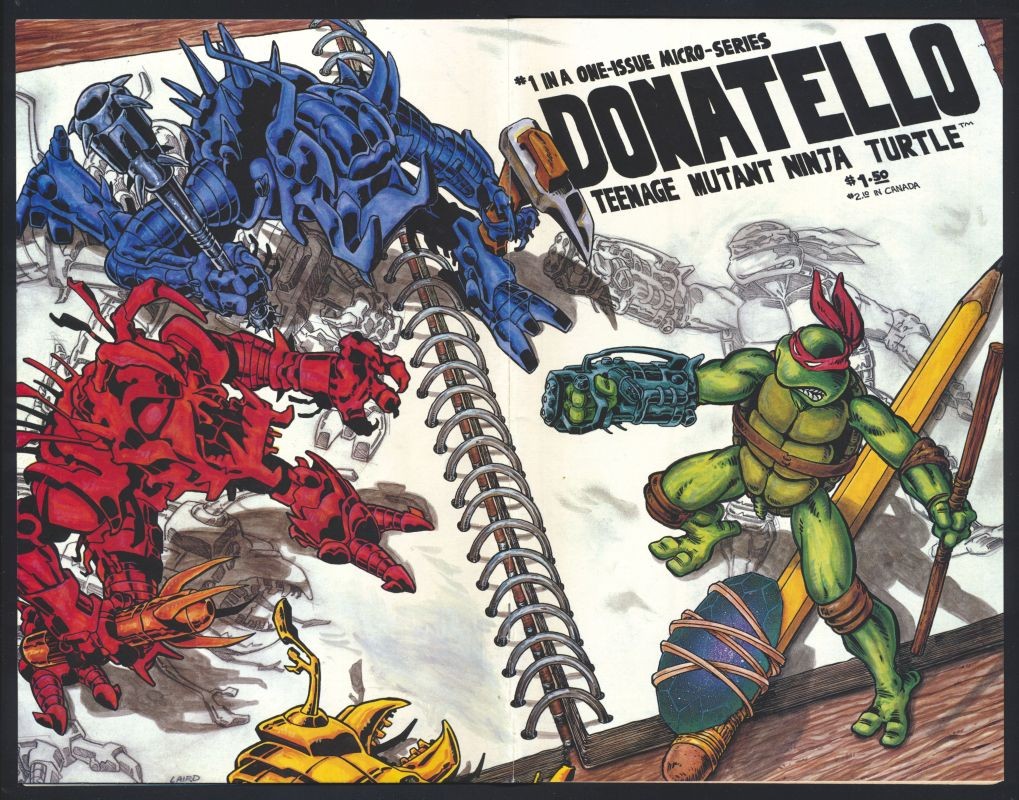 Donatello Teenage Mutant Ninja Turtle #1 VF/NM 1986 fumetto Mirage