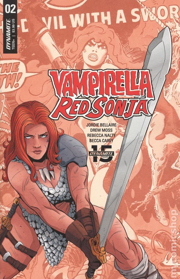 Vampirella Red Sonja #2E Moss Variant FN 2019 Stock Image