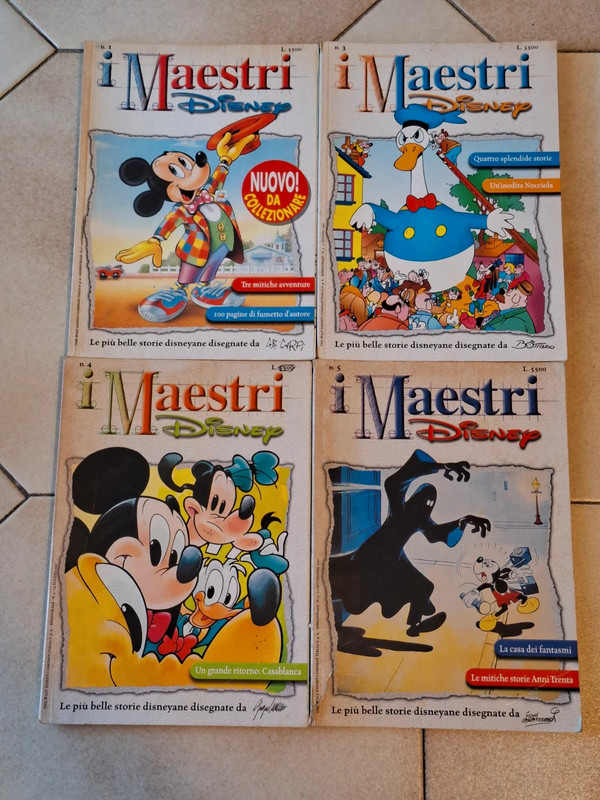Lotto 4 Fumetti "I Maestri Disney" - Numeri 1, 3, 4, 5