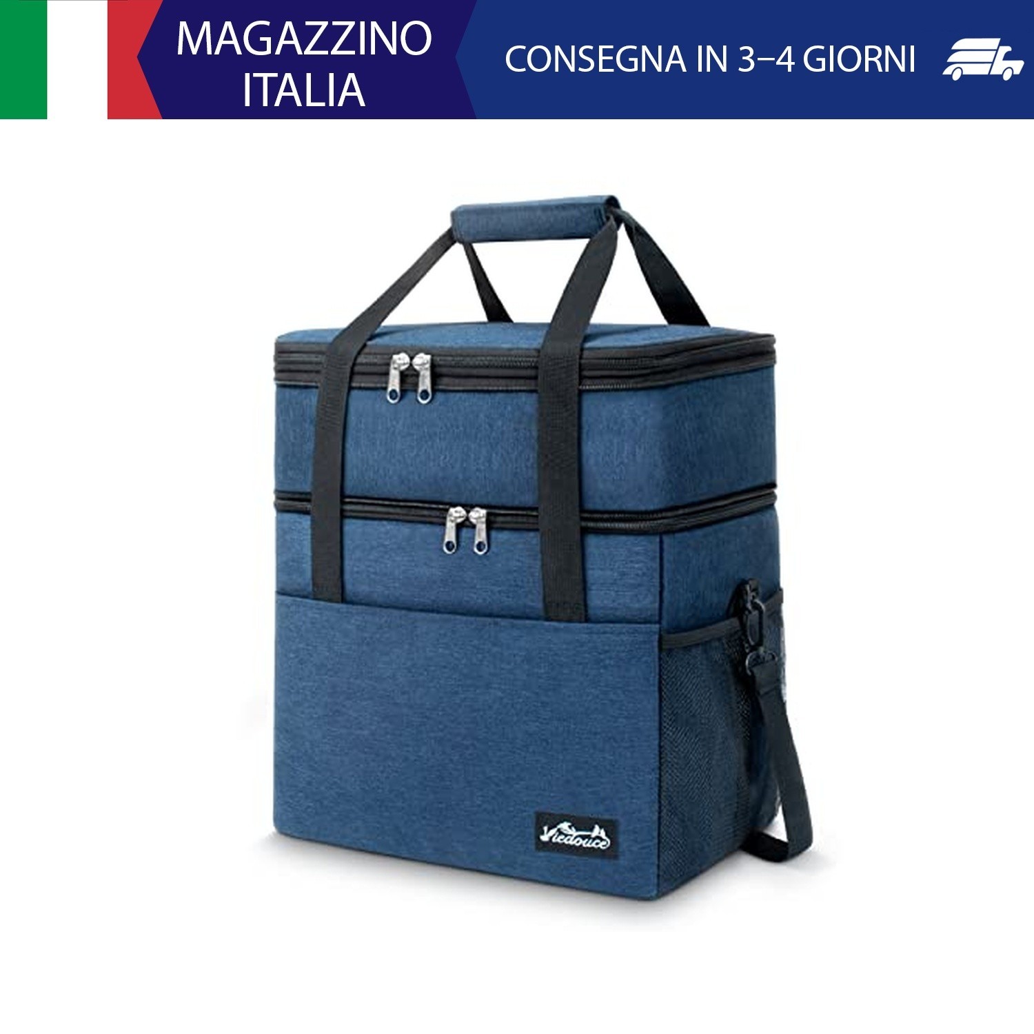 Viedouce Borsa Termica Pranzo 21L, Espandibile Borsa Frigo Isotermica per Uomo D