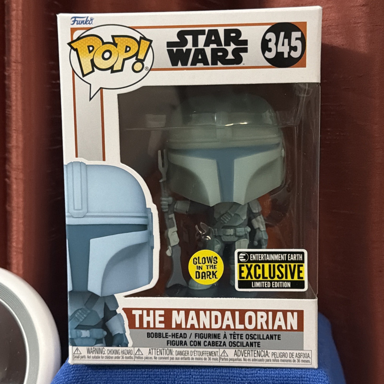 Funko Pop! Star Wars The Mandalorian Entertainment Earth Exclusive #345 GITD