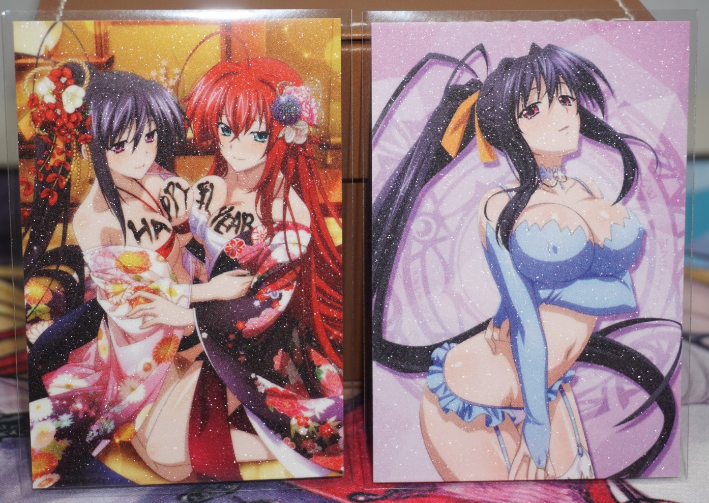 Rias Gremory & Akeno Himejima Set Scuola Superiore DxD Waifu Carta Personalizzata Texturizzata