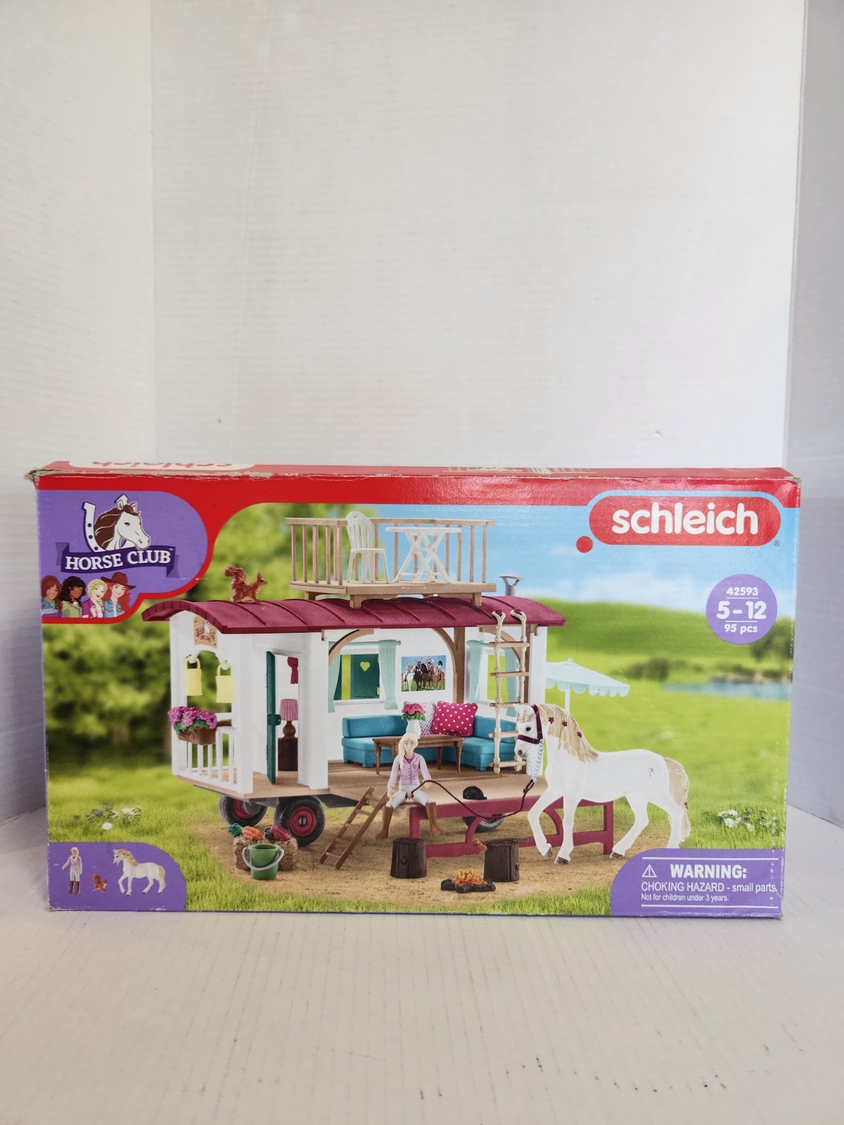 Schleich Horse Club Caravan Trailer Play Set 42593 Incomplete NO FIGURES W/ Box