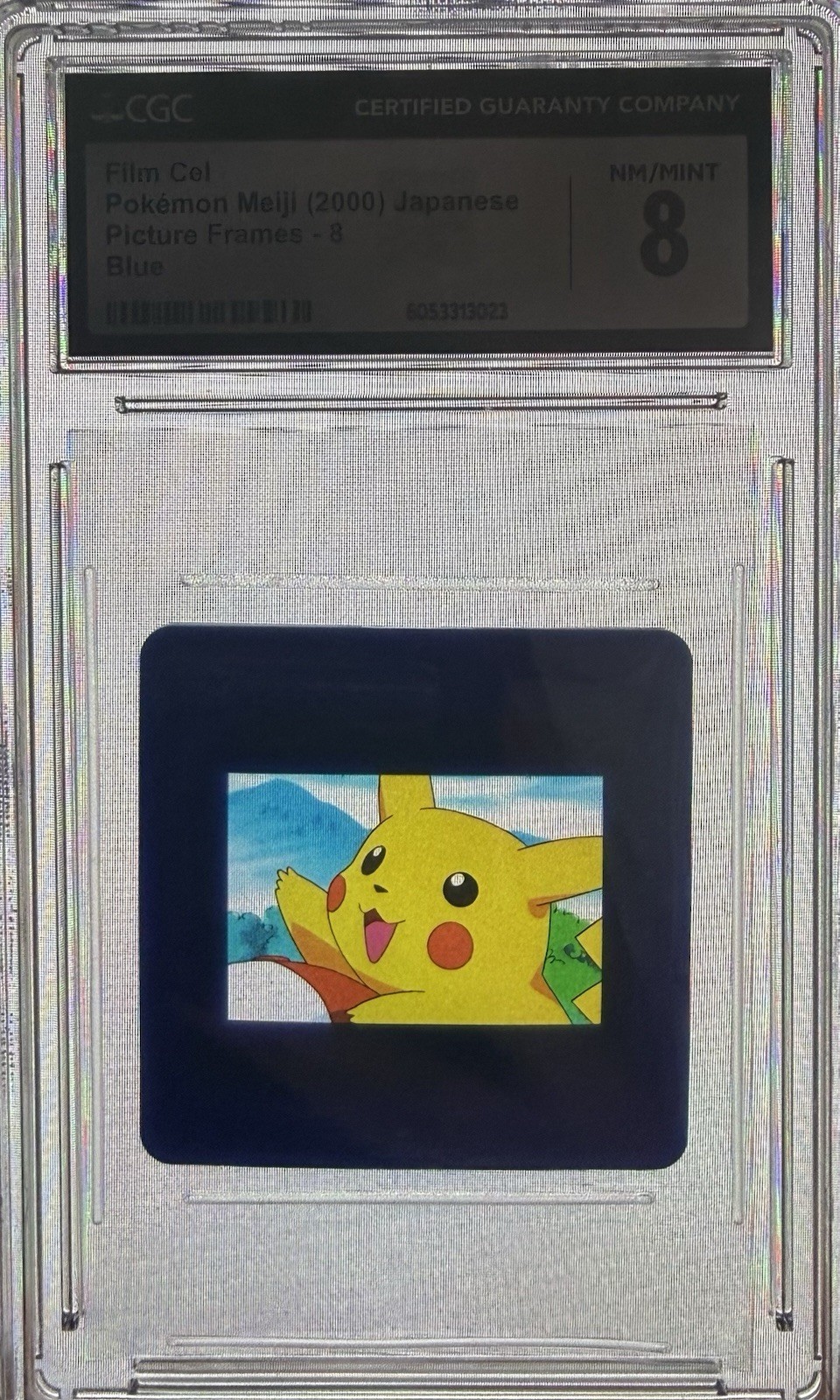 Pikachu Film Cell #8 Meiji Picture Frames Blue 2000 Japanese Pokemon CGC 8