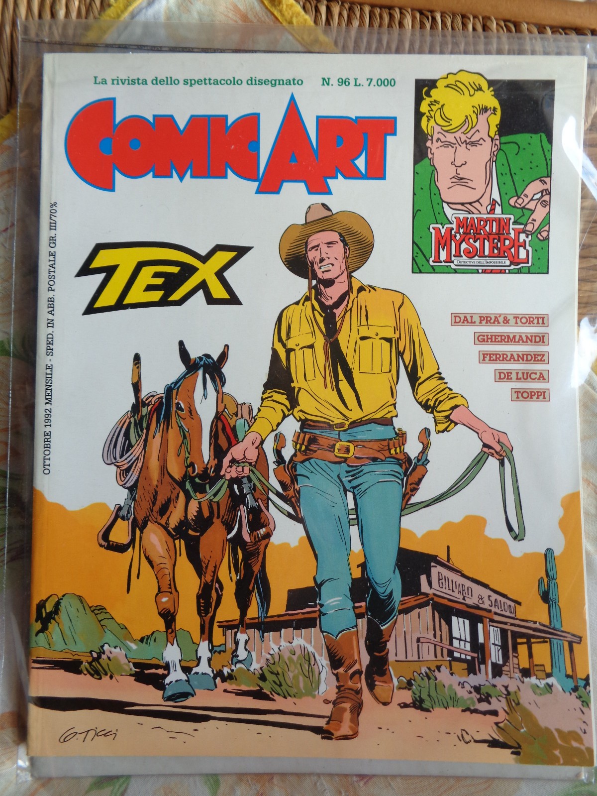 COMIC ART N. 96 OTTOBRE '92 CON LA STORIA BREVE DI TEX UN CALDO POMERIGGIO NUOVO