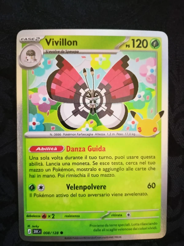 Pokémon 30th Anniversary Vivillon 8/128 Italiano