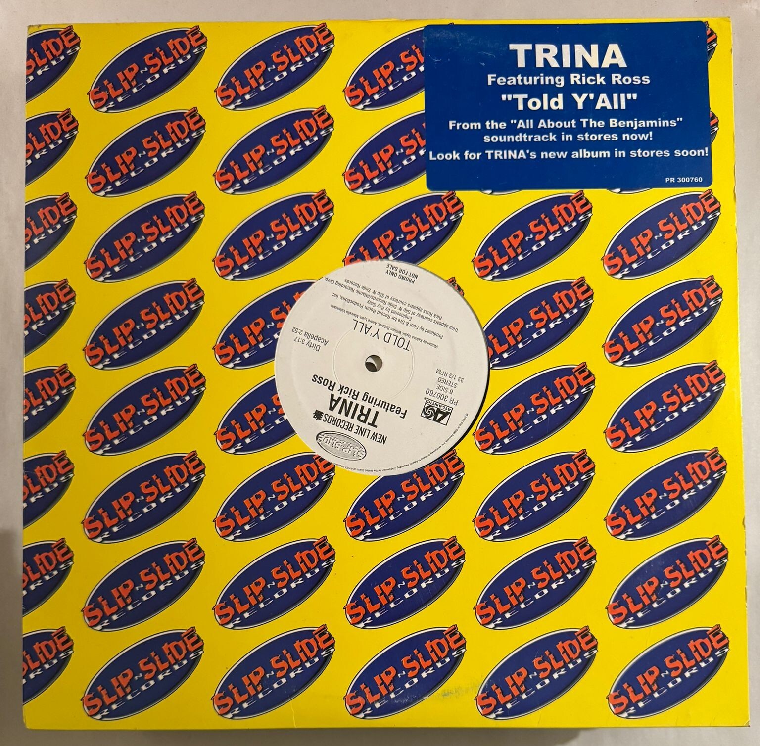 TRINA FEATURING RICK ROSS – TOLD Y'ALL - VINYL EP BLACK - VG+ - A20