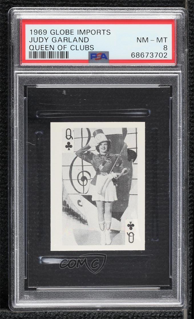 Carte da gioco Globe Imports 1969 edizione stazione di servizio Judy Garland #QC PSA 8 0w8f