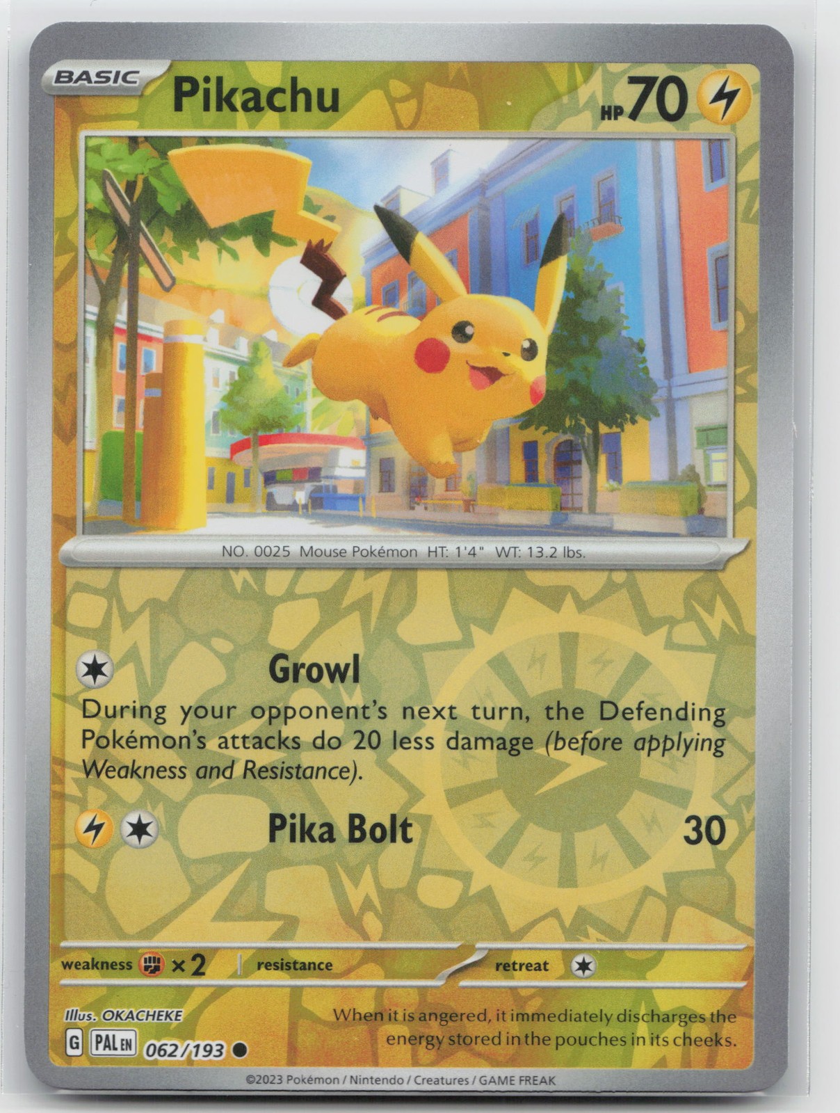 Paldea Evolved Pikachu 062/193 Pokemon comune quasi nuovo OKACHEKE