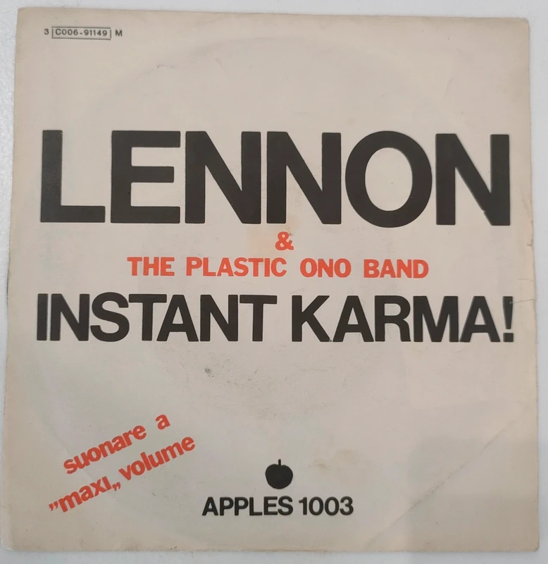 Vinile 45 giri Lennon Ono The plastic Ono Band Instant karma! Occasion!