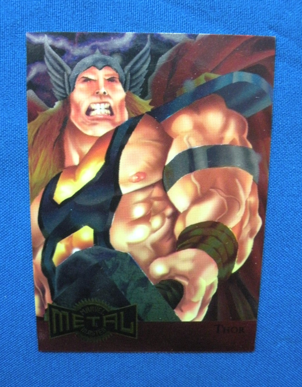 Fleer Marvel 1995 inserto in metallo Metal Blaster edizione limitata Thor #15