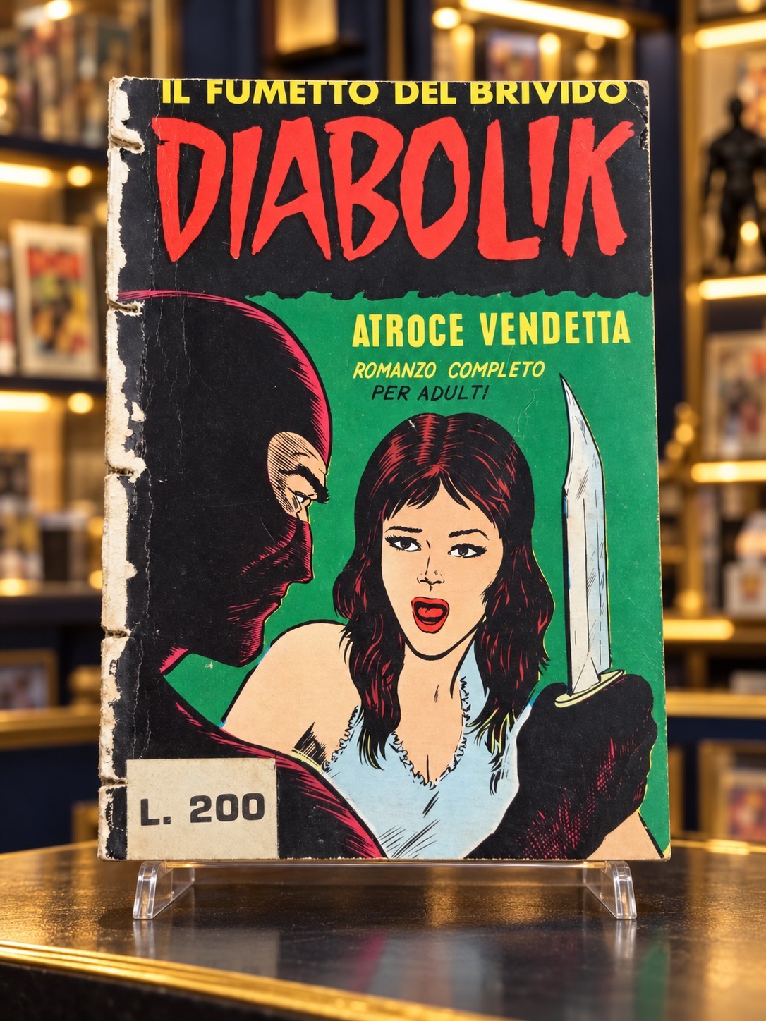 Diabolik N. 4 Atroce Vendetta Ristampa SODIP 1964 Astorina Incompleto Recupero