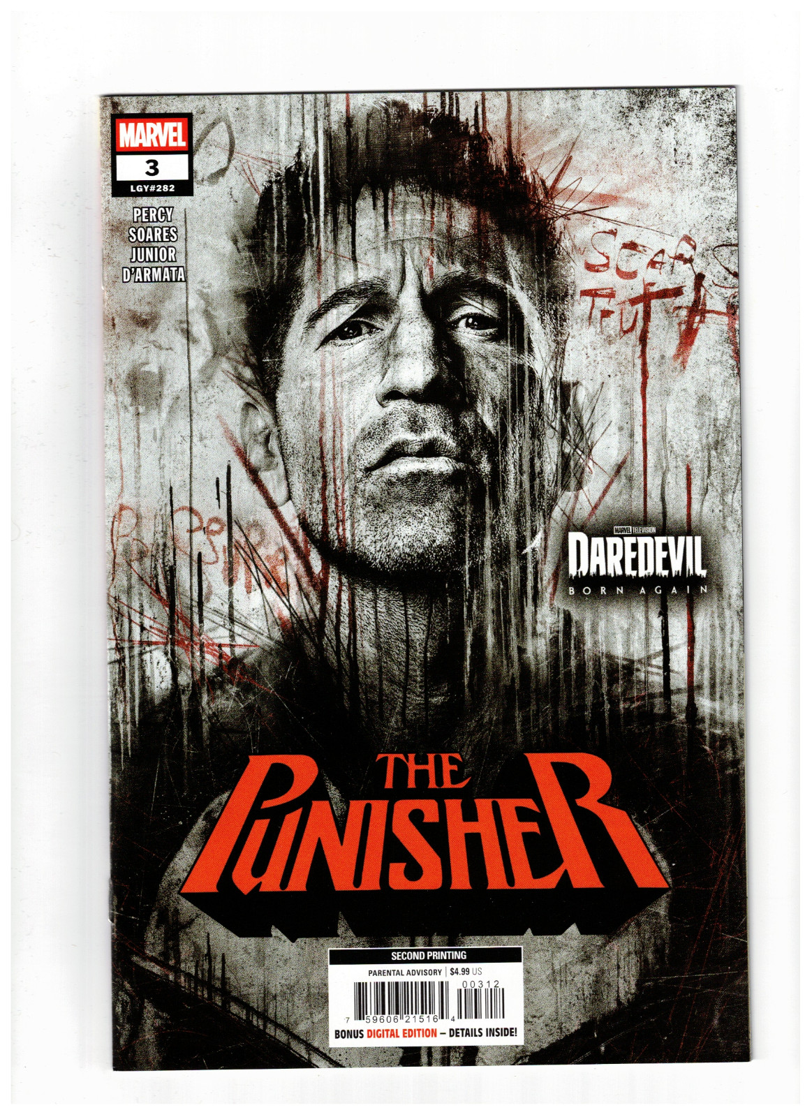 PUNISHER #3 - JON BERNTHAL DAREDEVIL NATO DI NUOVO TELEVISIONE 2° VARIANTE STAMPA
