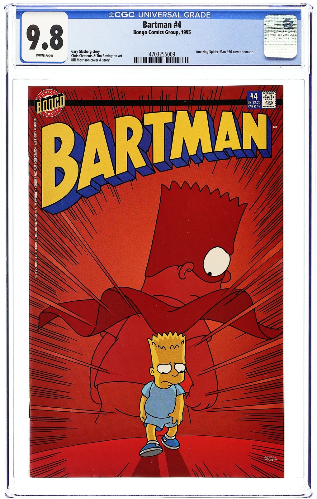 Bartman #4 CGC 9.8 1995 4703255009