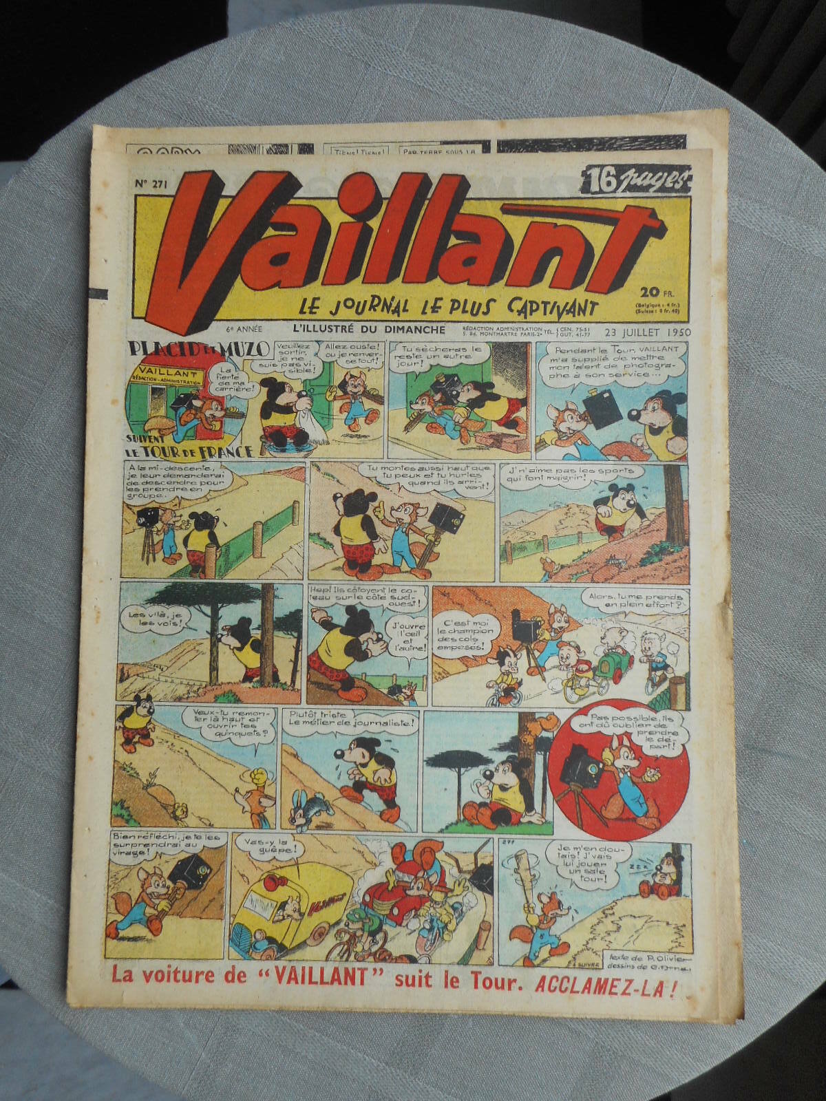 Vaillant Il Giornale Più Coinvolgente N°271 1950 Buone Condizioni