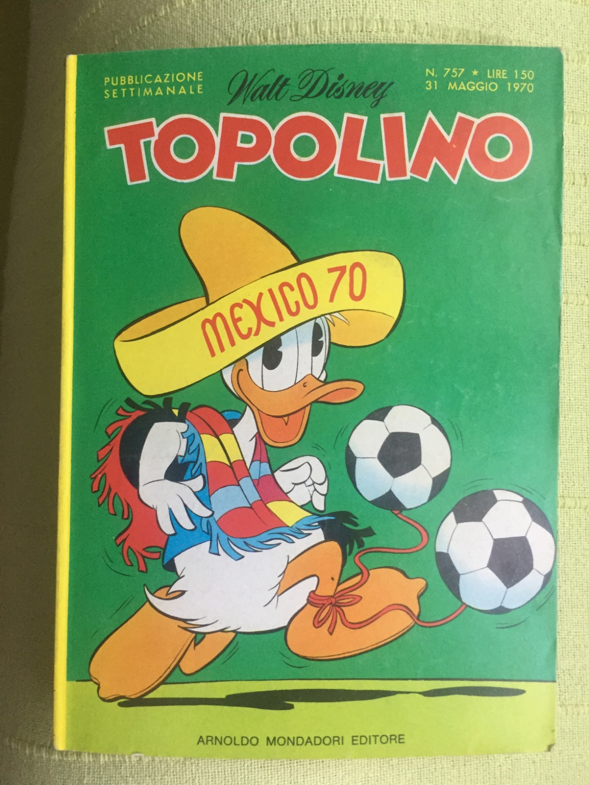 TOPOLINO N° 757 - 31 MAGGIO 1970, CON I BOLLINI. OTTIMO+++