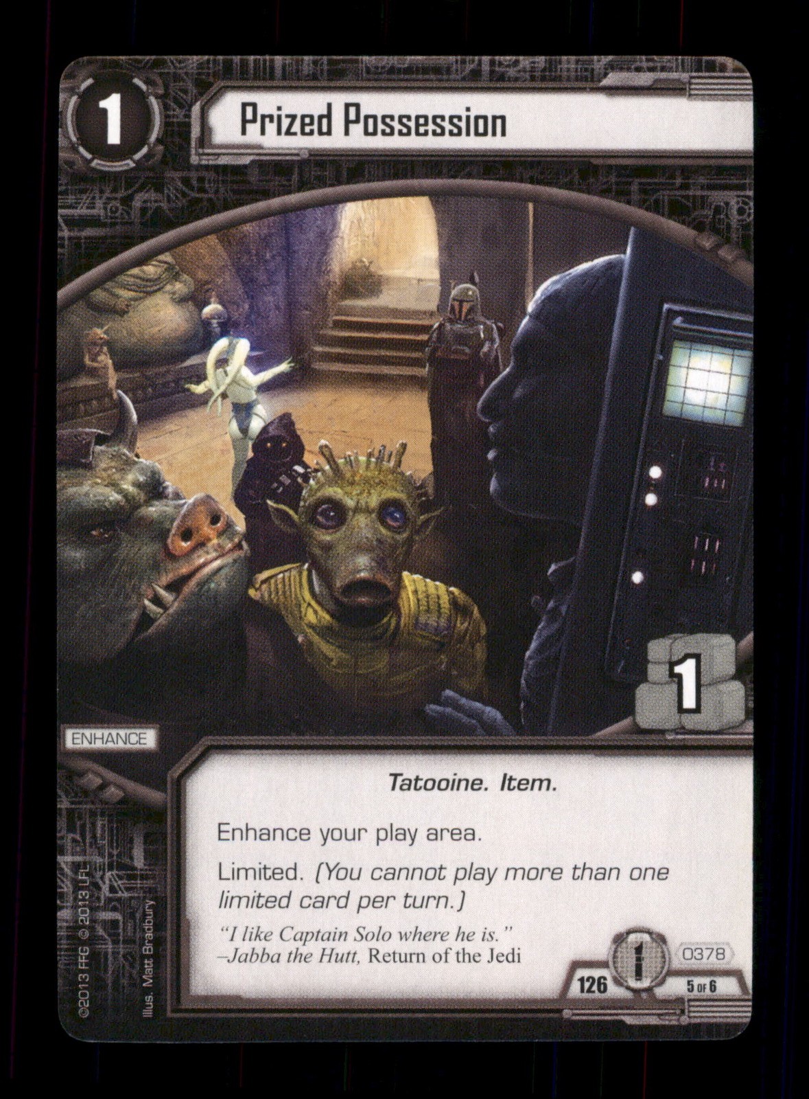 0378 Prized Possession 2013 Join Us Or Die Star Wars Card CCG
