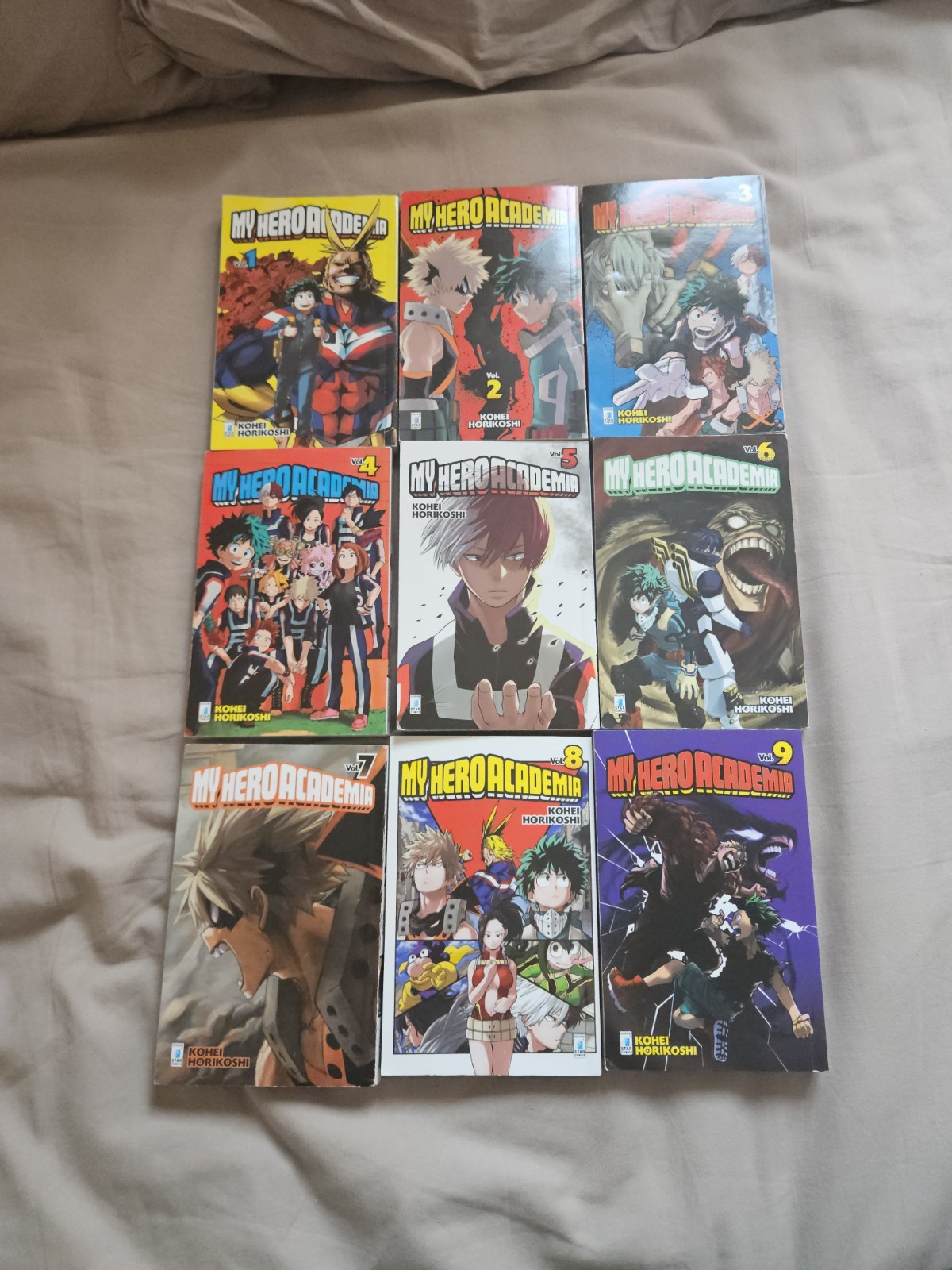 Edizioni Star Comics My Hero Academia vol. 1-9 manga Kohei Horikoshi ITA