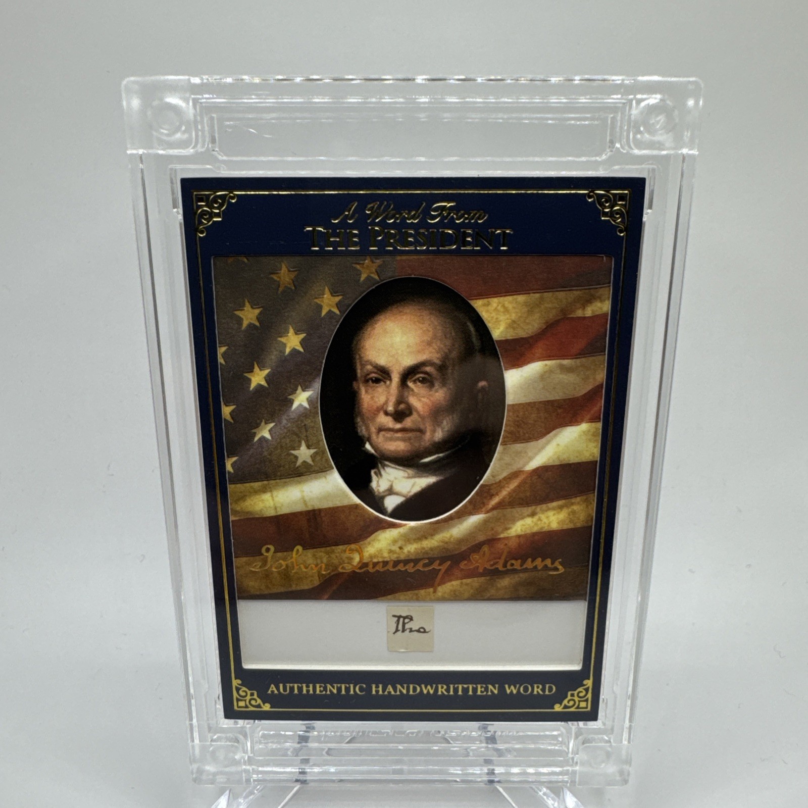 John Quincy Adams 2025 A Word From POTUS #AWF-JQA6 Handwritten Word