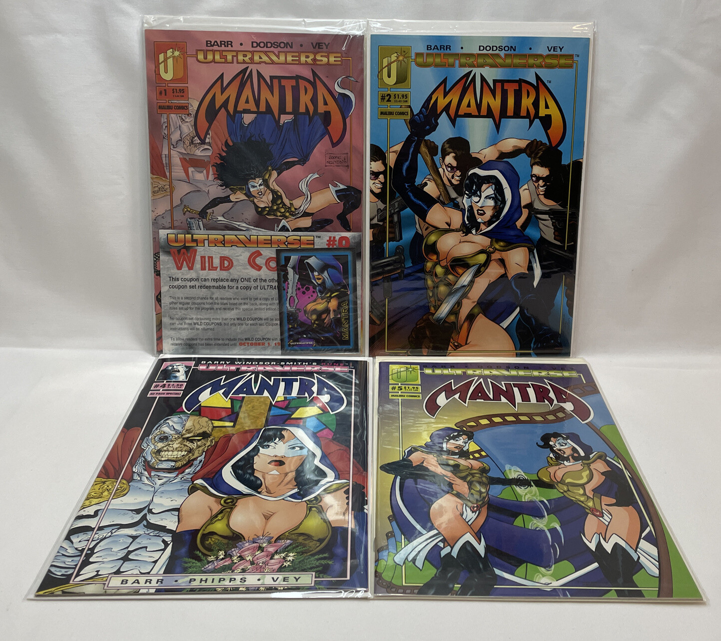 MALIBU ULTRAVERSE COMICS MANTRA Issues #1 NEW SEALED #2 #4 #5 Year 1993 Lot Of 4