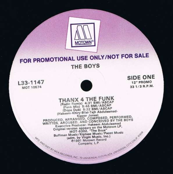 The Boys, Thanx 4 The Funk, (12", Promo), NM or M-, 4352683386