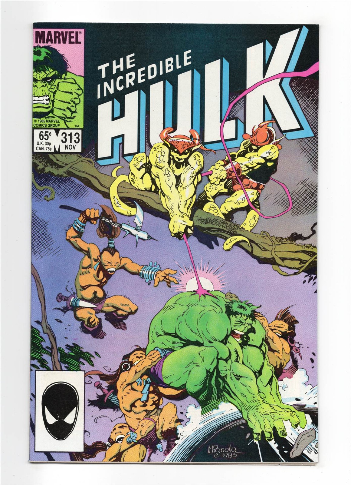 Incredible Hulk #313 quasi nuovo 1985 Mike Mignola copertina Marvel Comics