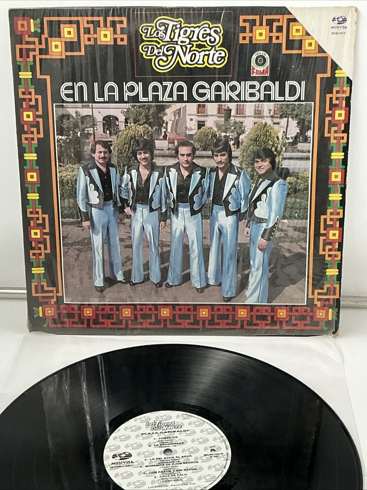LOS TIGRES DEL. ORTE En La Plaza Garibaldi Vinyl LP: Fama 1989, VG Condition