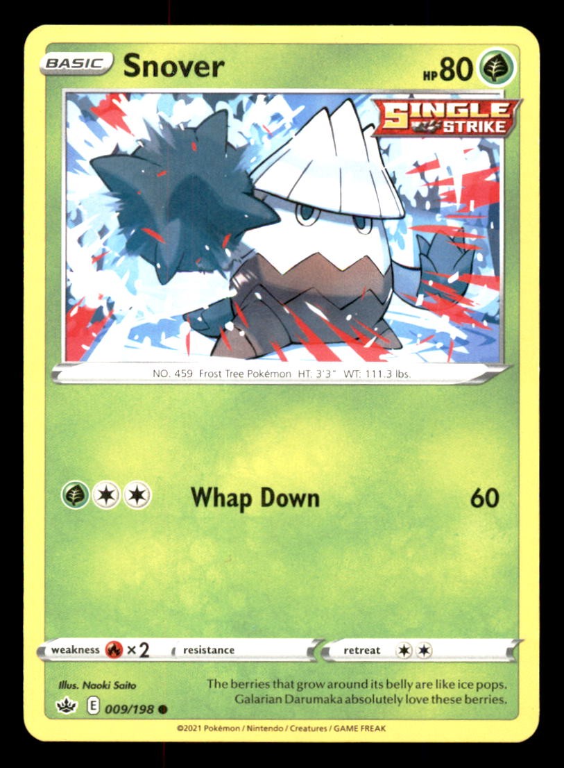 SNOVER 009/198 POKEMON REGNO AGGHIACCIANTE LP