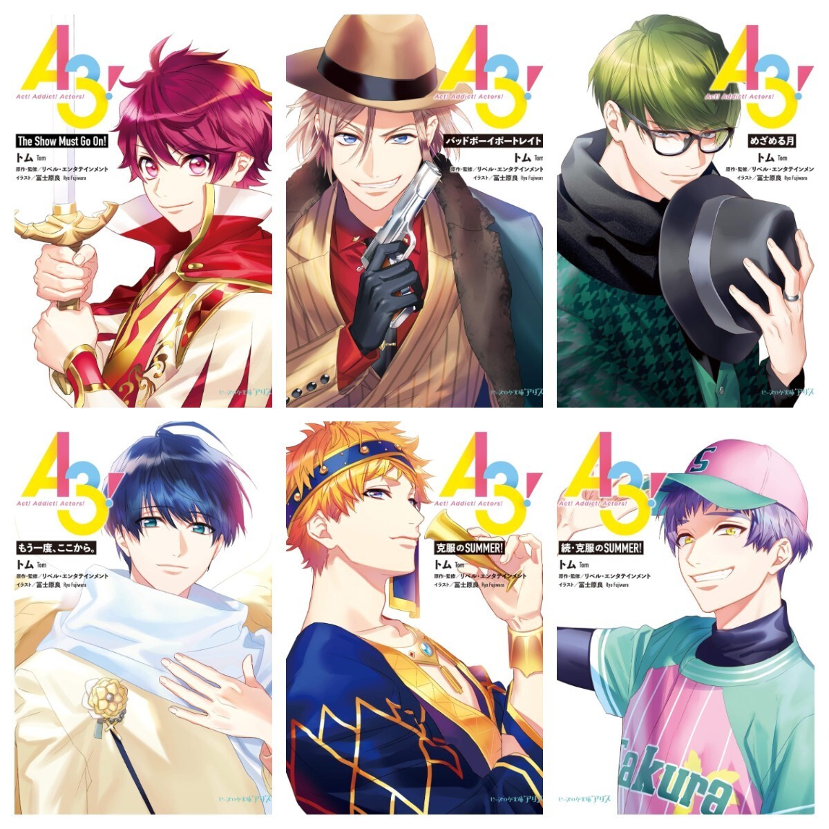 A3! Vol.1-6 set completo Japanese Ver Light Novel